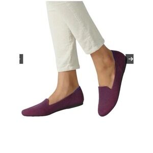 Rothy's The Loafer Women's‎ Size 8 US Berry Lattice Stitch Flats  Shoes Casual